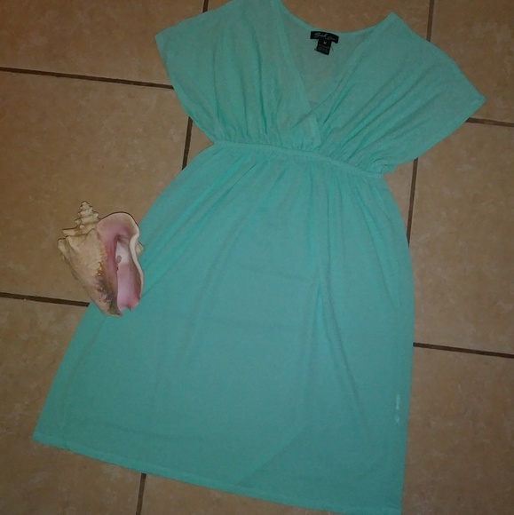 Beach By Exist Dresses & Skirts - Beach or Casual Dress Shirt Aqua Blue